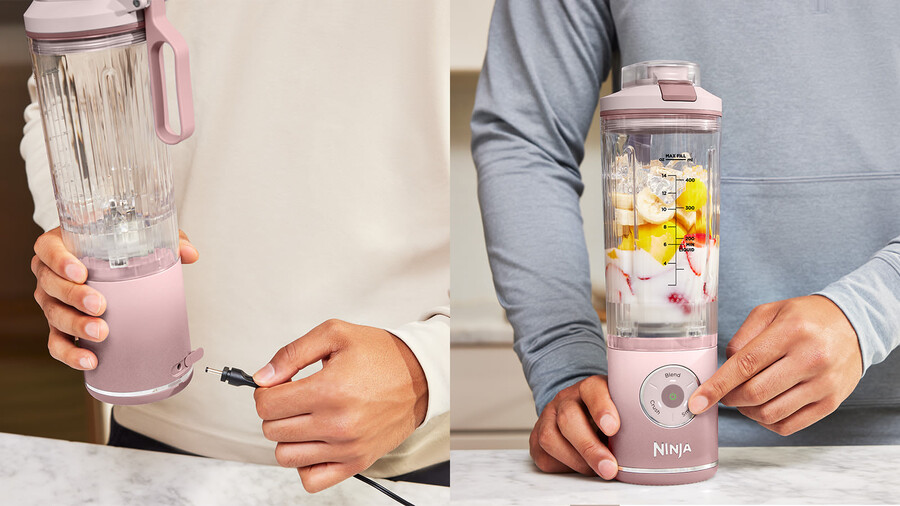 mixeur portable ninja blast max - rose poudré bc251ukpk