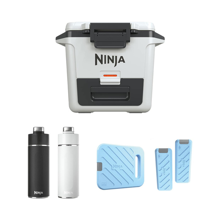 ensemble glacière ninja frostvault 30qt28l bloc réfrigérant et bouteille isotherme