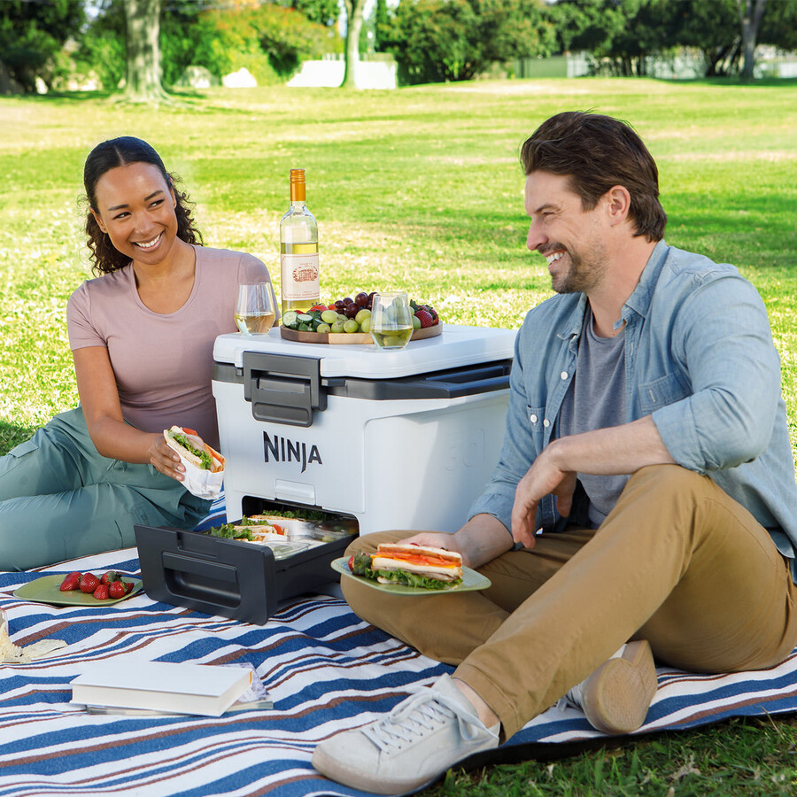 ensemble glacière ninja frostvault 30qt28l bloc réfrigérant et bouteille isotherme