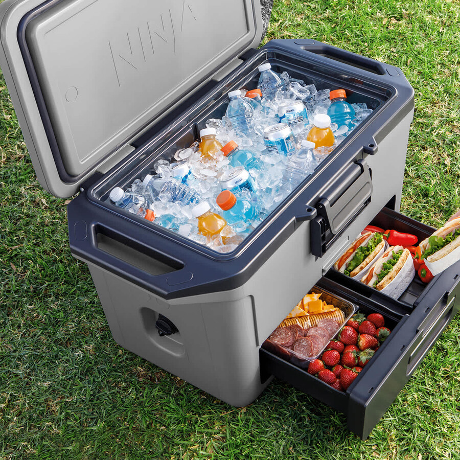 ensemble glacière ninja frostvault 50qt47l bloc réfrigérant et bouteille isotherme