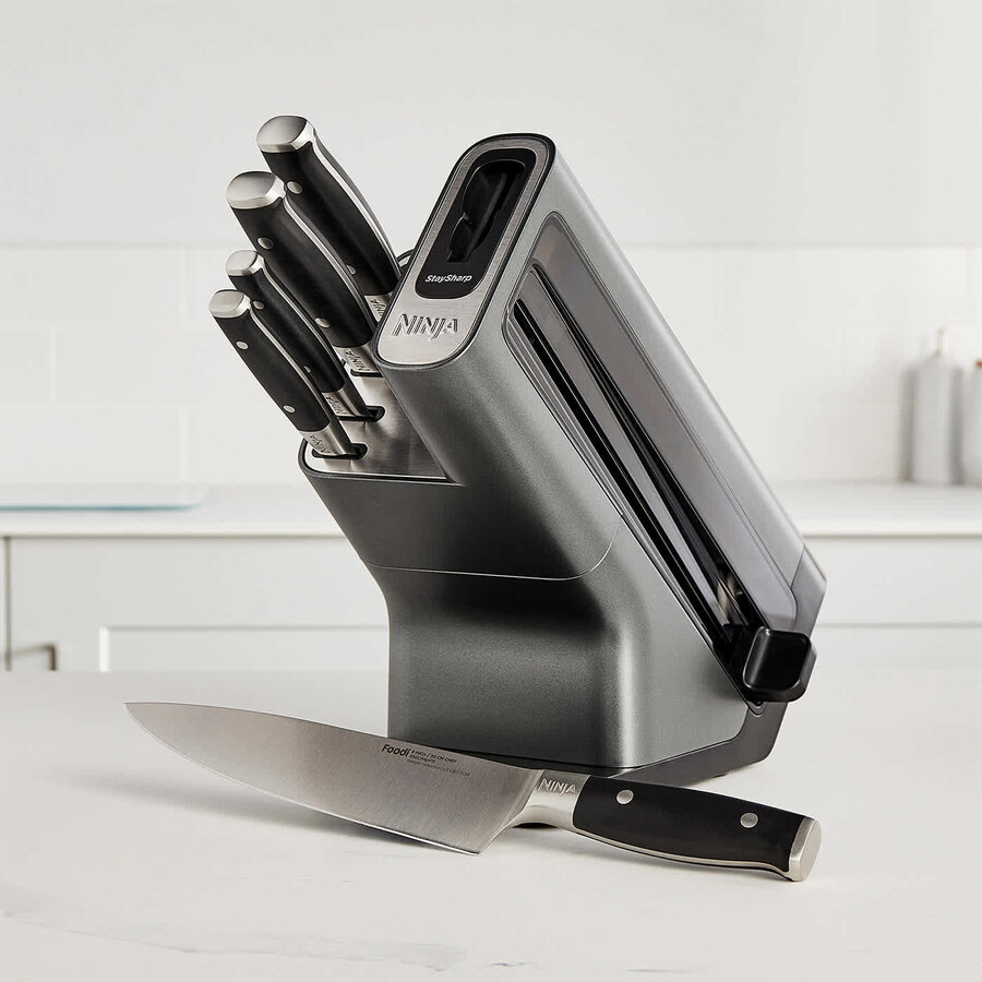 bloc de couteaux ninja foodi staysharp avec affûteur intégré – ensemble de 5 pièces k32005uk