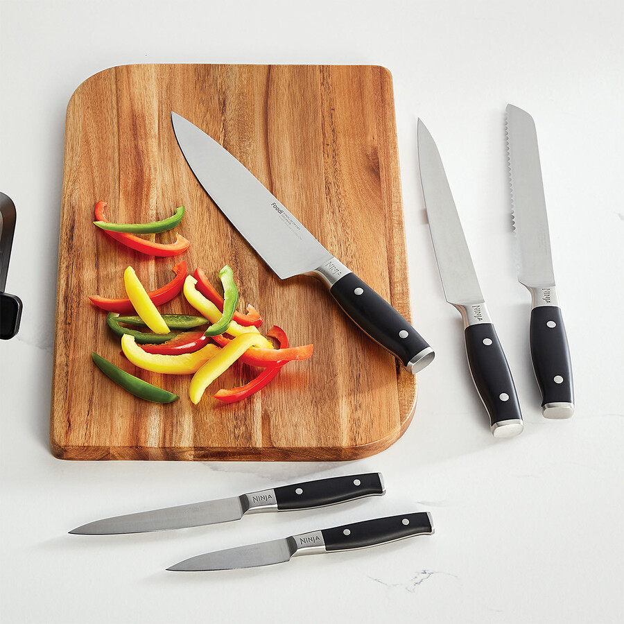 bloc de couteaux ninja foodi staysharp avec affûteur intégré – ensemble de 5 pièces k32005uk