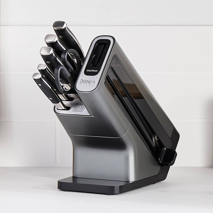 bloc de couteaux ninja foodi staysharp avec affûteur intégré ensemble de 6 pièces k32006uk