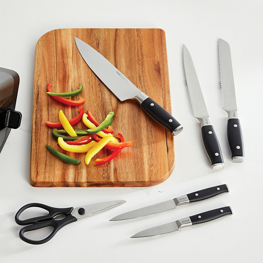 bloc de couteaux ninja foodi staysharp avec affûteur intégré ensemble de 6 pièces k32006uk