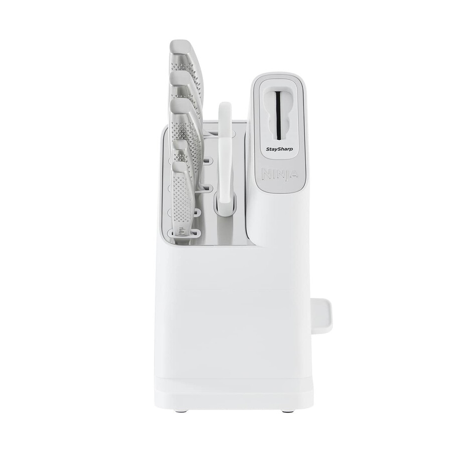 ensemble de 6 couteaux ninja staysharp en acier inoxydable et bloc blanc – k62006euwh