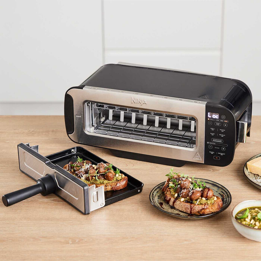 ninja foodi 3-en-1 grille-pain grill et presse à panini noir st200uk
