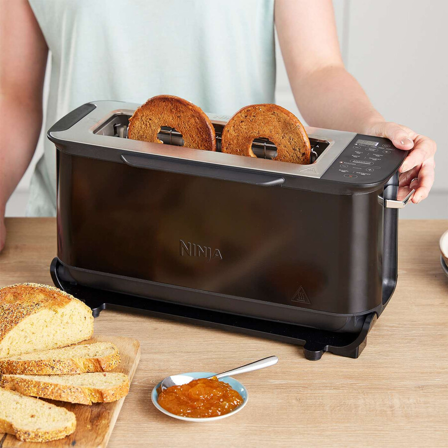 ninja foodi 3-en-1 grille-pain grill et presse à panini noir st200uk