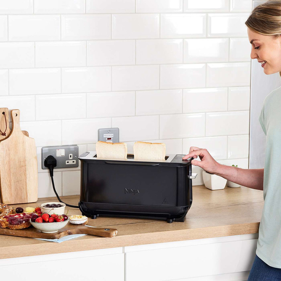 ninja foodi 3-en-1 grille-pain grill et presse à panini noir st200uk