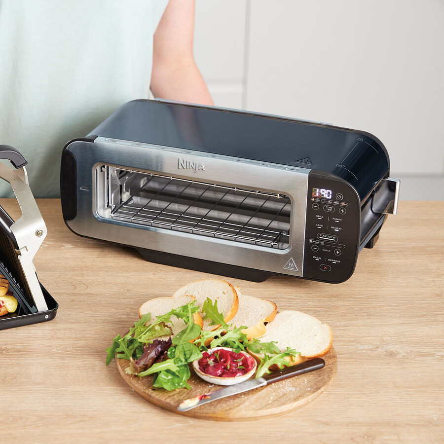 grille-pain grill et presse à panini 3 en 1 ninja foodi - cyber space st200ukcyd
