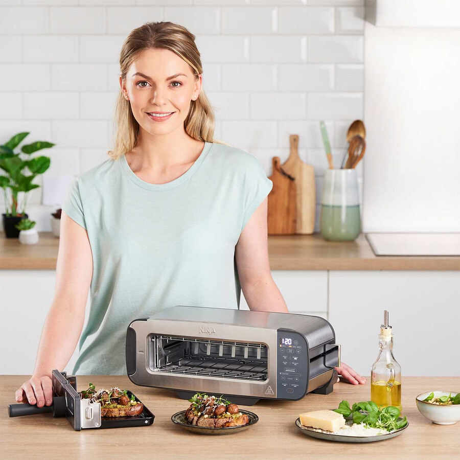 ninja foodi 3-en-1 grille-pain grill et presse à panini acier inoxydable st202uk