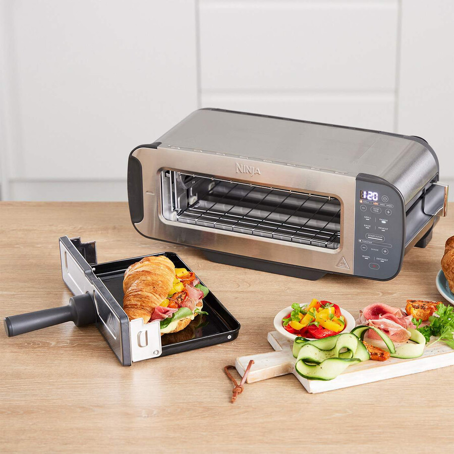 ninja foodi 3-en-1 grille-pain grill et presse à panini acier inoxydable st202uk