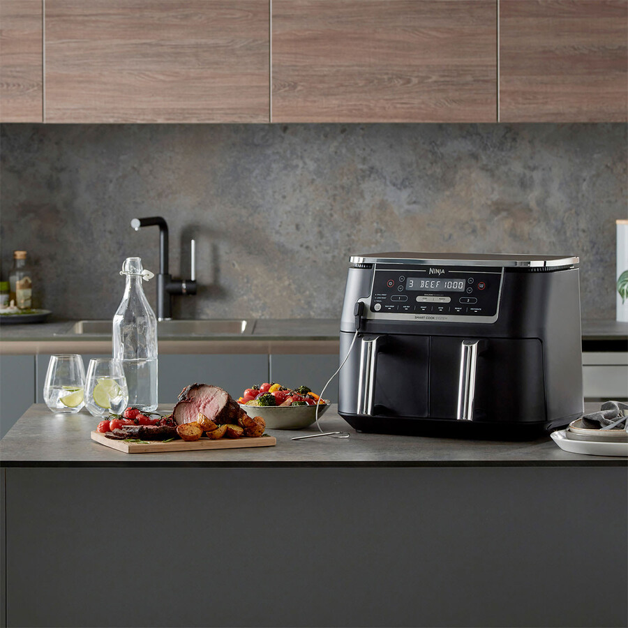 friteuse à air ninja foodi max à double zone avec système de cuisson intelligent af451uk