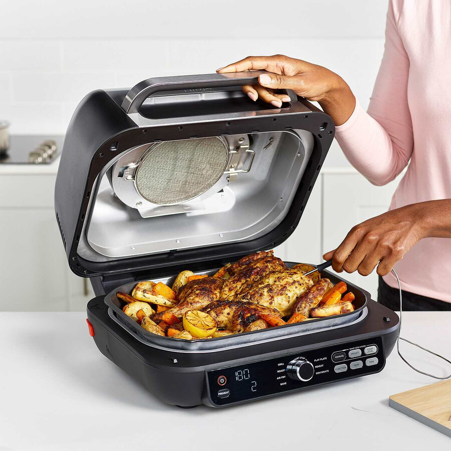 ninja foodi max pro health grill plaque de cuisson et friteuse à air chaud ag651uk