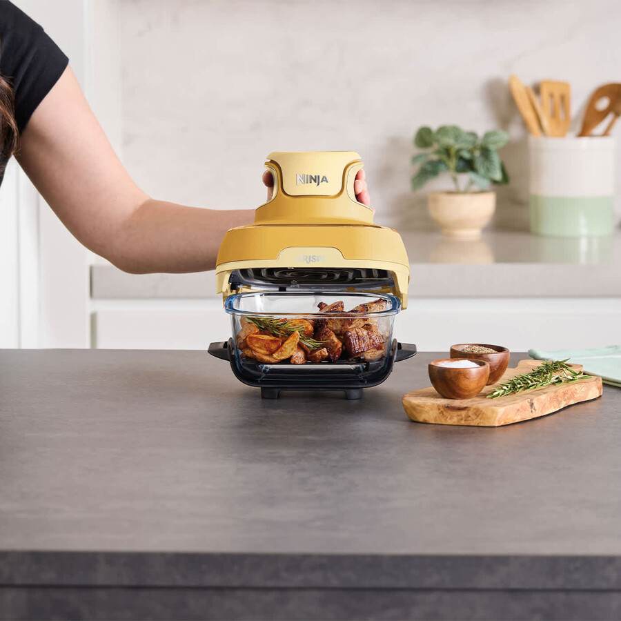 friteuse à air portable en verre ninja crispi 4-en-1 - ginger snap fn101ukgd