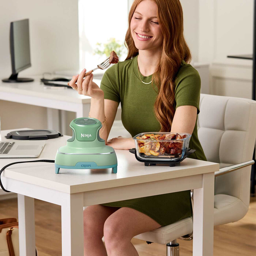 friteuse à air portable ninja crispi 4-en-1 en verre – mint pond fn101ukgnbl