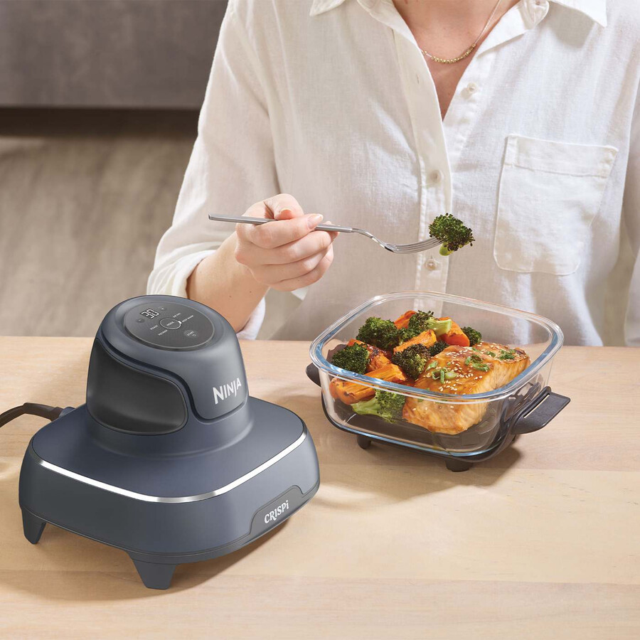 friteuse à air portable en verre ninja crispi 4-en-1 flex set - cyber space