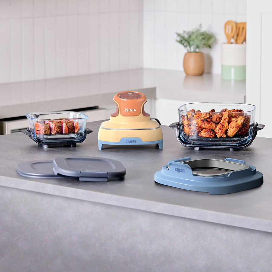 friteuse à air portable ninja crispi 4-en-1 en verre – nuages de mangue fn101ukorpr
