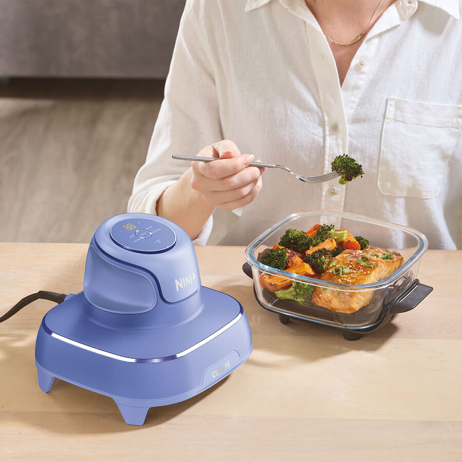friteuse à air portable en verre ninja crispi 4-en-1 - lilas givré fn101ukpr