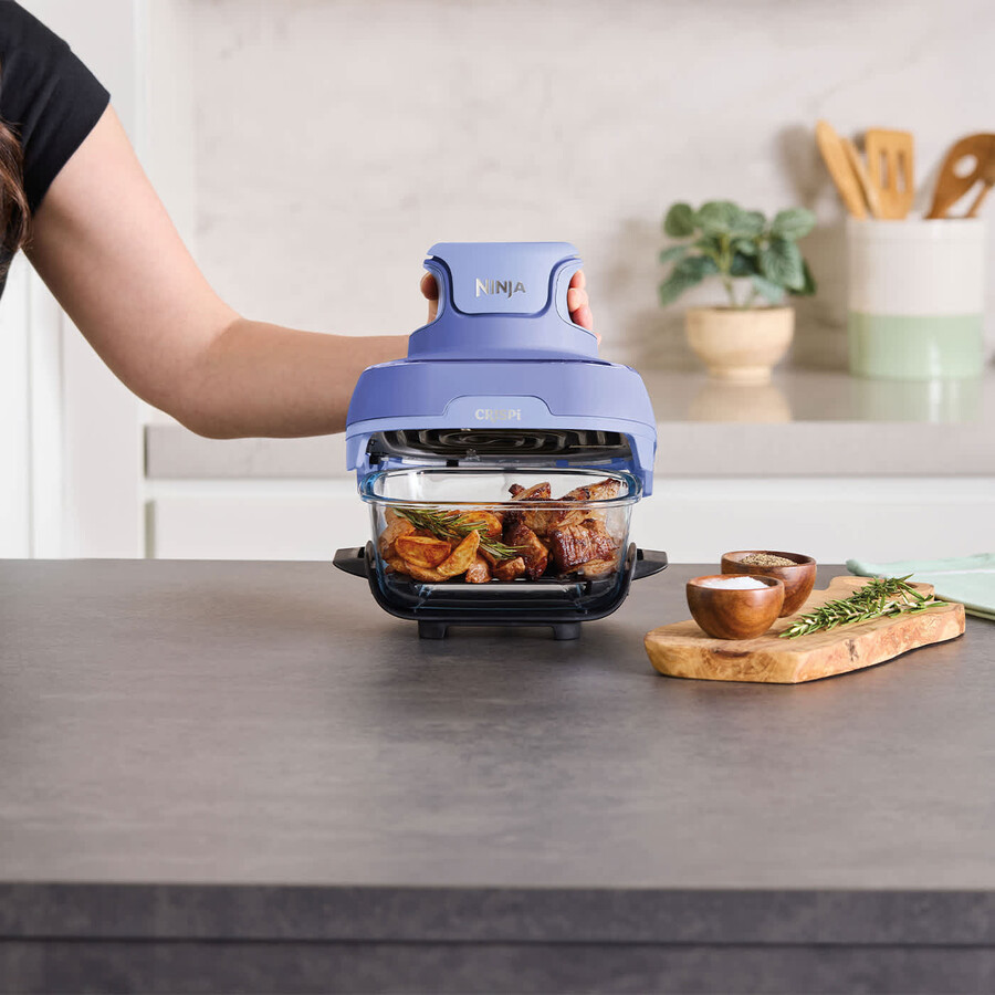 friteuse à air portable en verre ninja crispi 4-en-1 - lilas givré fn101ukpr