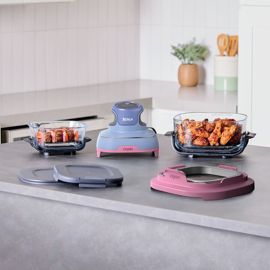 friteuse à air portable en verre ninja crispi 4-en-1 - violet mauve fn101ukprmv