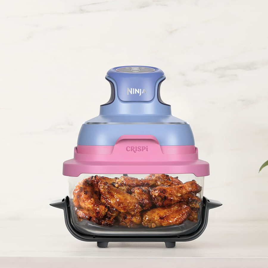 friteuse à air portable en verre ninja crispi 4-en-1 - violet mauve fn101ukprmv