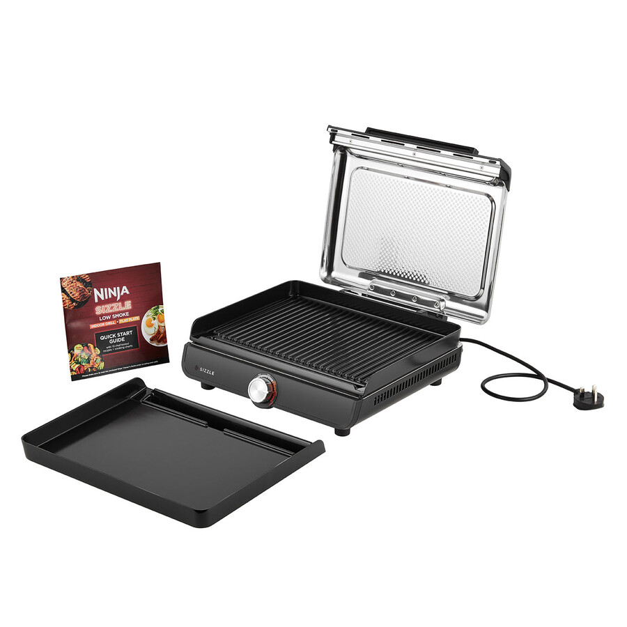 gril dintérieur et plaque de cuisson ninja sizzle gr101uk