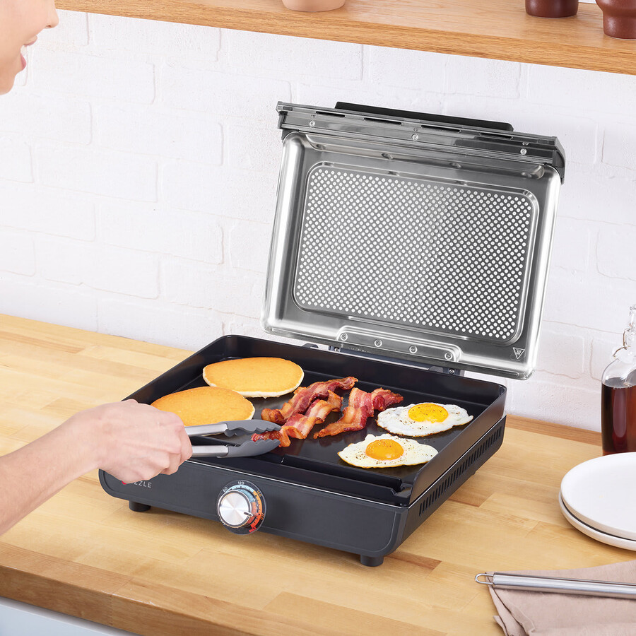 gril dintérieur et plaque de cuisson ninja sizzle gr101uk