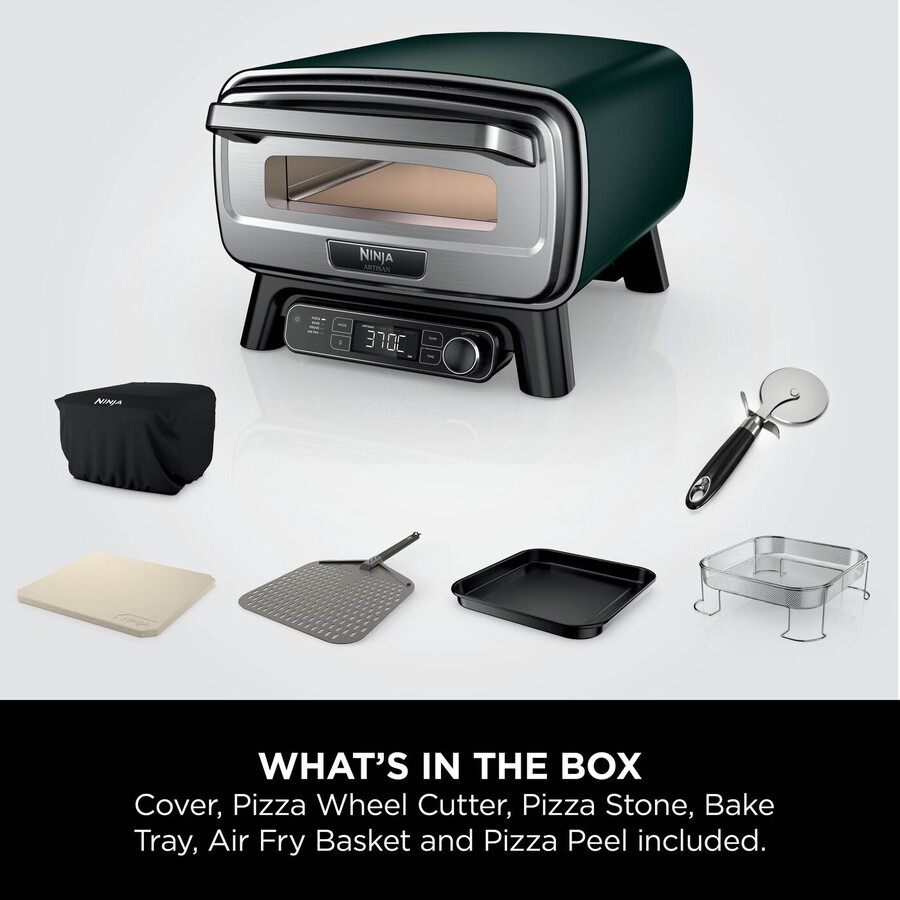 four à pizza et friteuse à air électrique dextérieur ninja artisan – vert anglais mo201ukdb