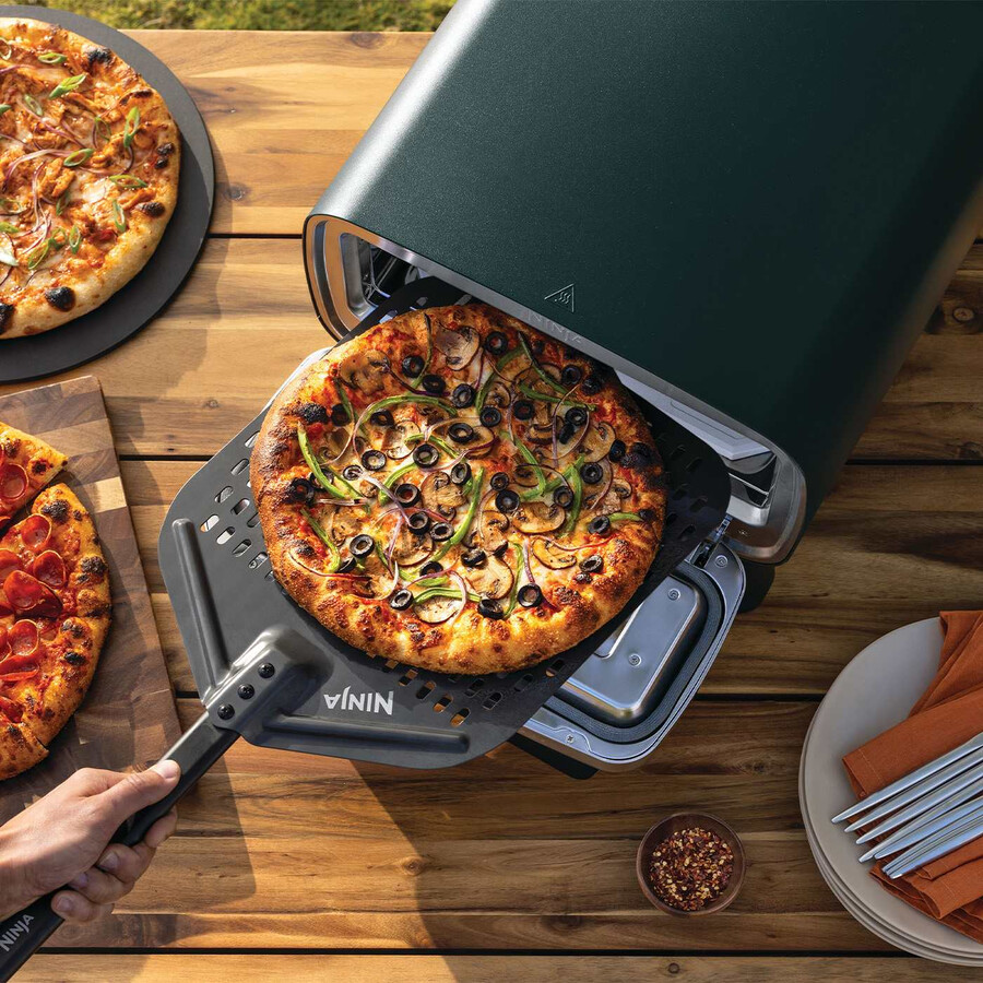 four à pizza et friteuse à air électrique dextérieur ninja artisan – vert anglais mo201ukdb