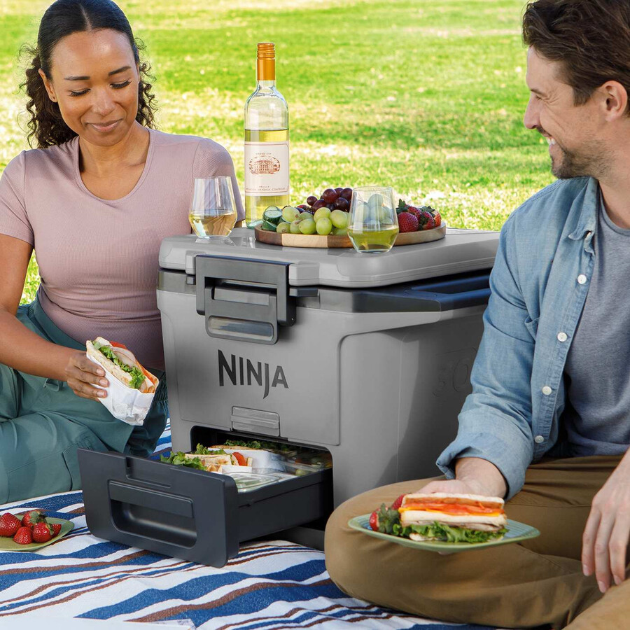 glacière rigide ninja frostvault 30qt28l - gris ardoise fb131ukgy
