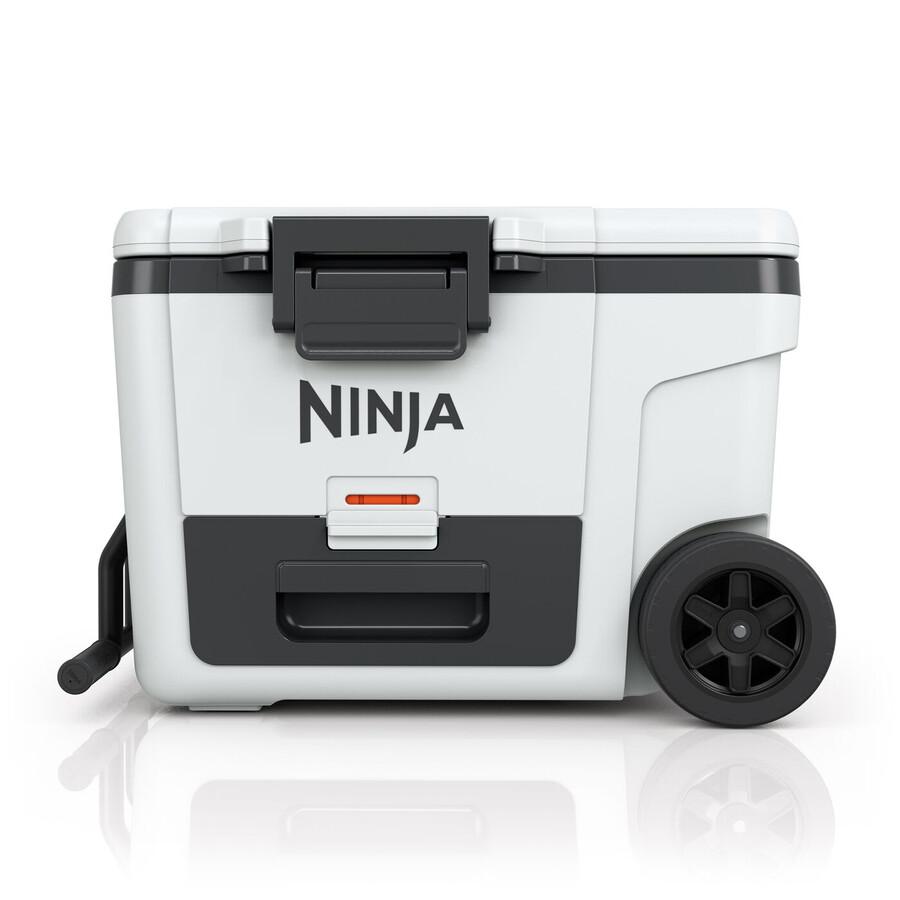 glacière à roulettes ninja frostvault 45qt42l avec zone sèche blanc nuage fb245ukwh