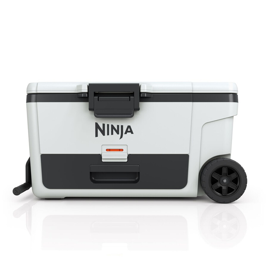 glacière à roulettes ninja frostvault 65qt61l avec zone sèche blanc nuage fb265euukwh