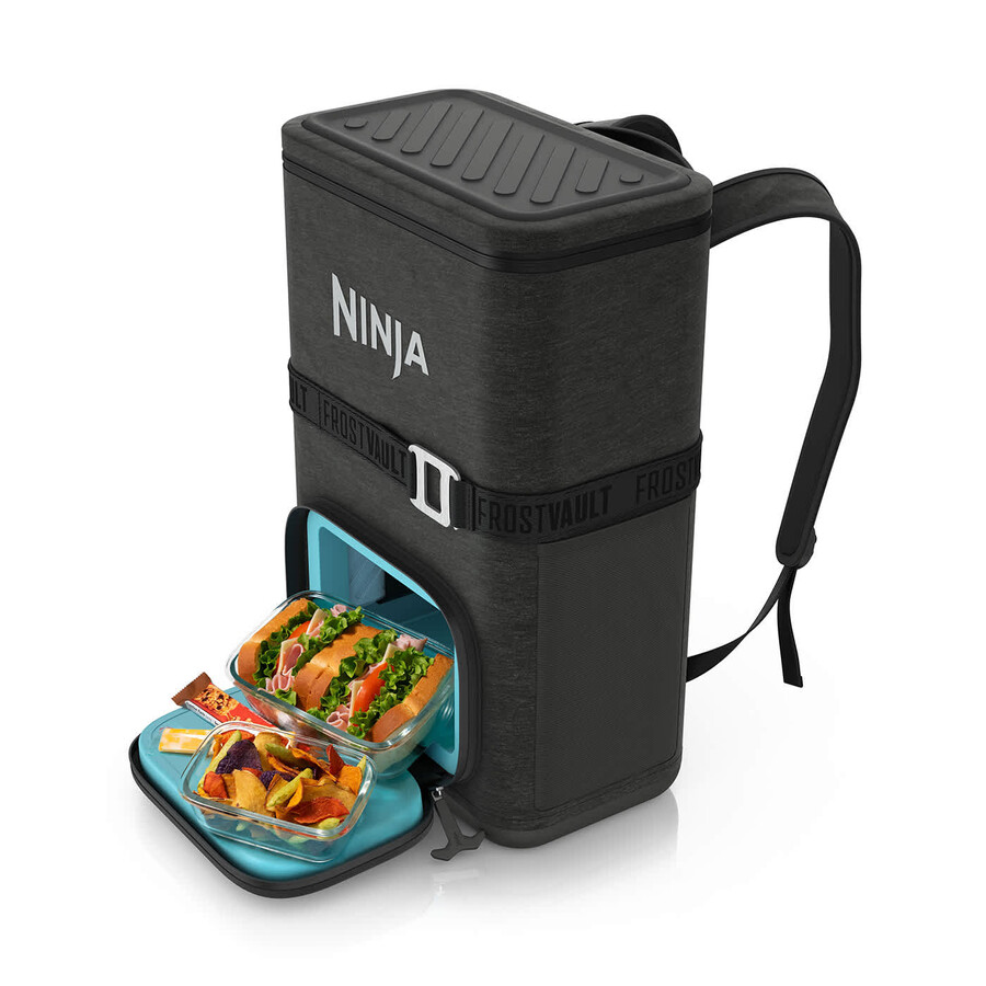 glacière souple à sac à dos ninja frostvault go 17 litres 24 canettes - gris anthracite
