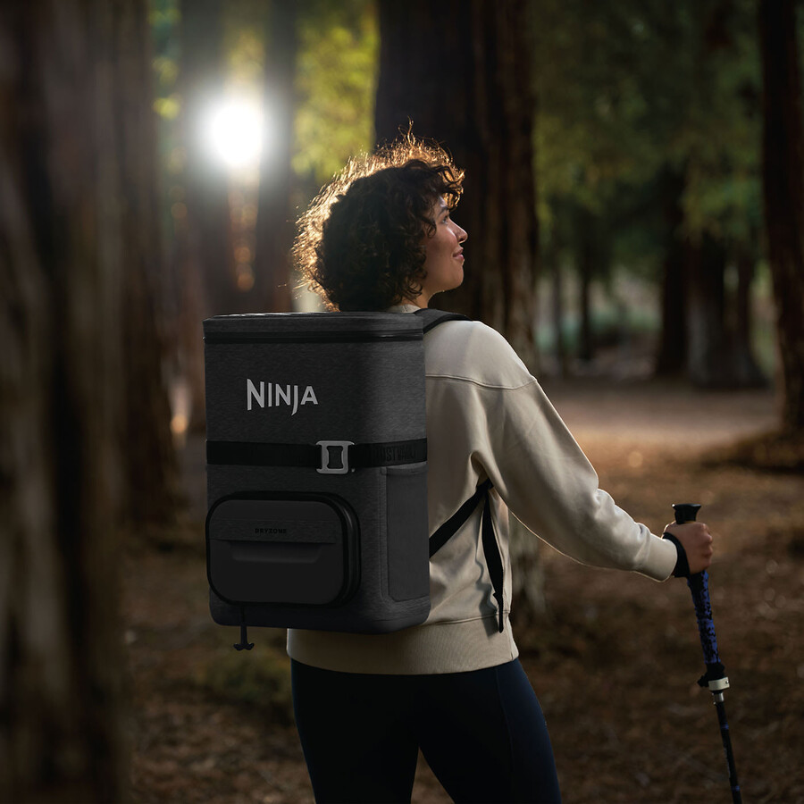 glacière souple à sac à dos ninja frostvault go 17 litres 24 canettes - gris anthracite