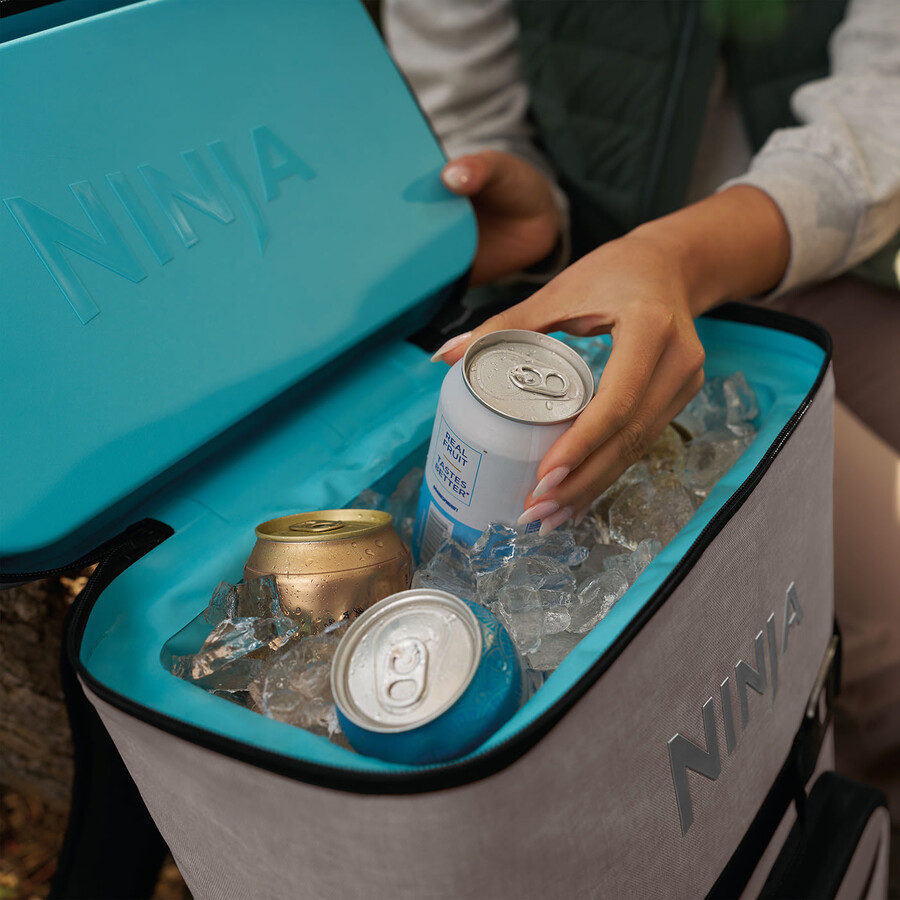 glacière souple à sac à dos ninja frostvault go 17 litres 24 canettes - beige bouleau