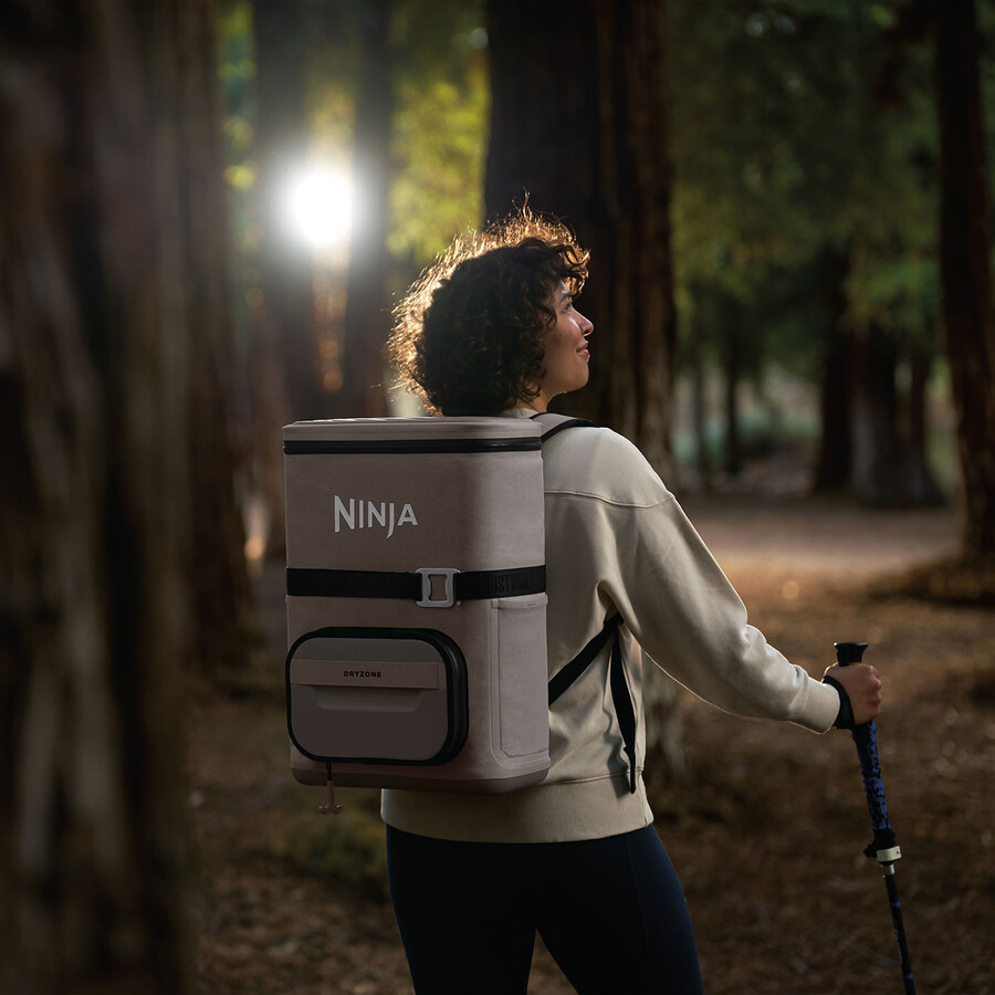 glacière souple à sac à dos ninja frostvault go 17 litres 24 canettes - beige bouleau