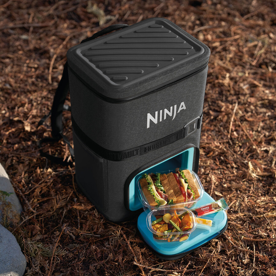 glacière souple à sac à dos ninja frostvault go 23 litres 36 canettes - gris anthracite
