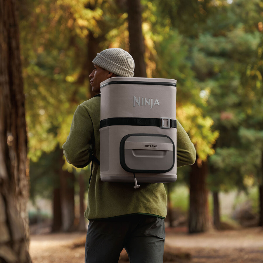 glacière souple à sac à dos ninja frostvault go 23 litres 36 canettes - beige bouleau