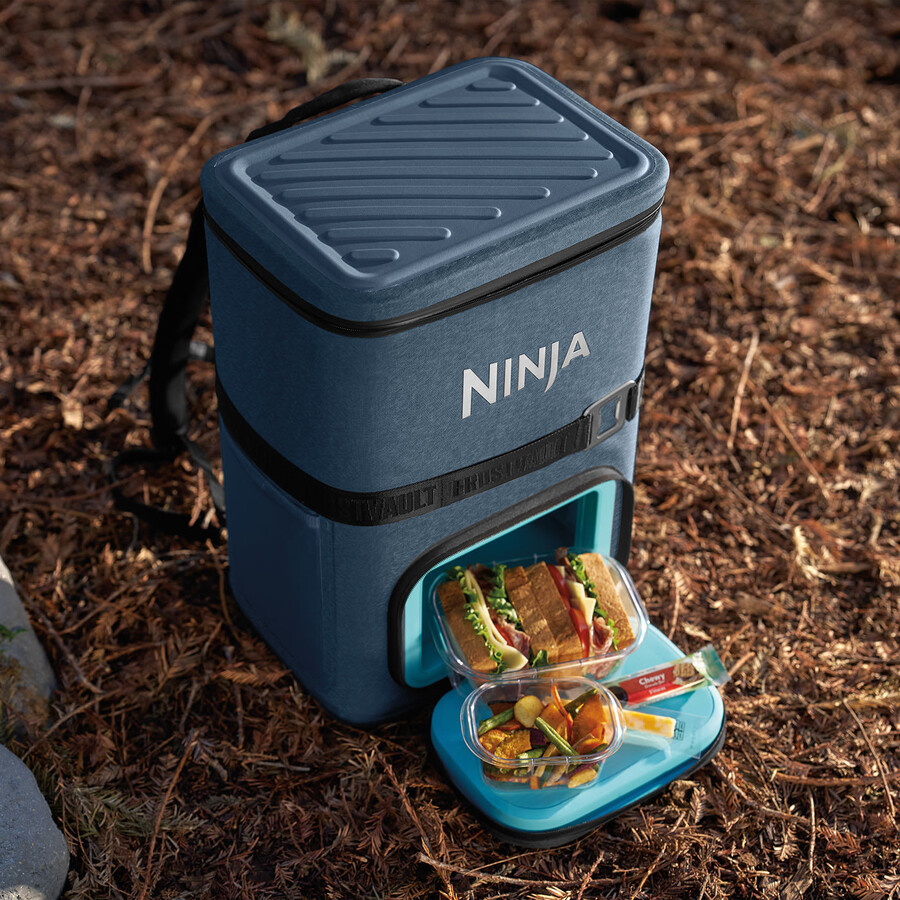 glacière souple à sac à dos ninja frostvault go 23 litres 36 canettes - bleu bord de lac