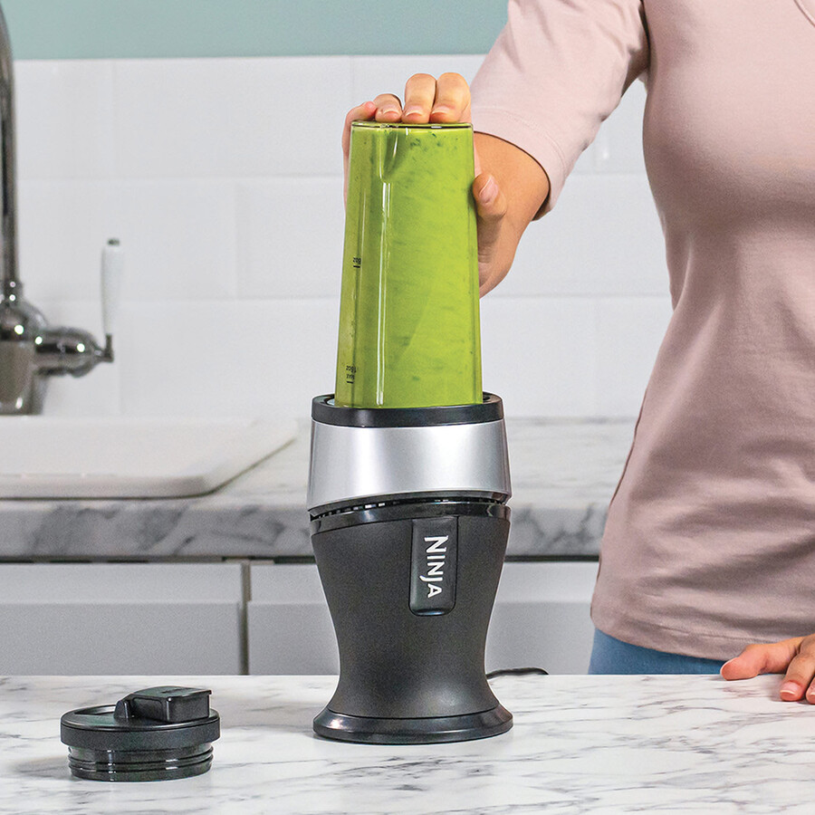 nutri ninja 700w slim blender smoothie maker - qb3001uks - argent