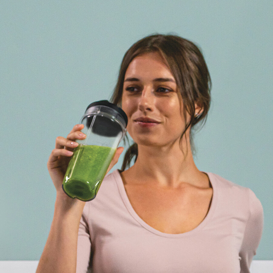 nutri ninja 700w slim blender smoothie maker - qb3001uks - argent