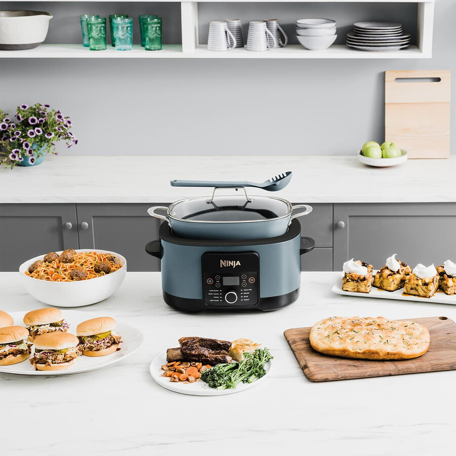 ninja foodi 8-en-1 possiblecooker mijoteuse et multicuiseur gris sel marin mc1001uk