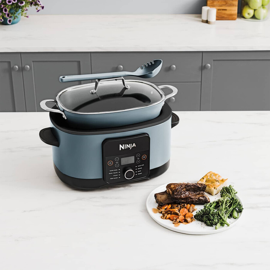 ninja foodi 8-en-1 possiblecooker mijoteuse et multicuiseur gris sel marin mc1001uk