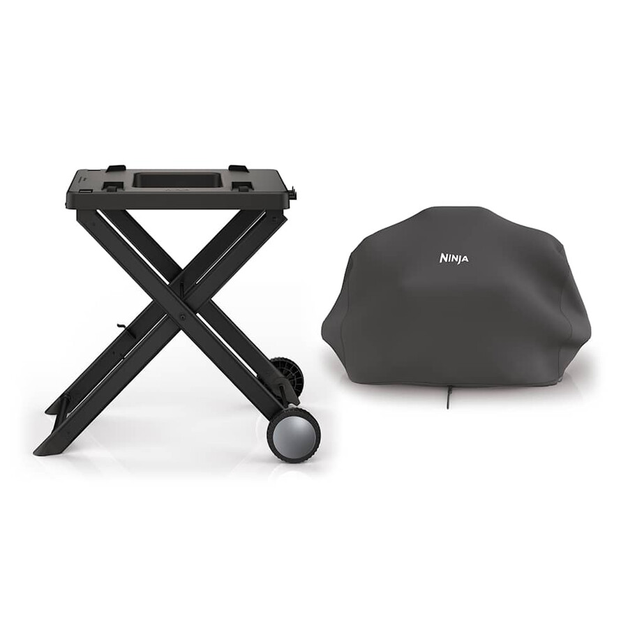 ensemble support et housse pour barbecue électrique ninja woodfire