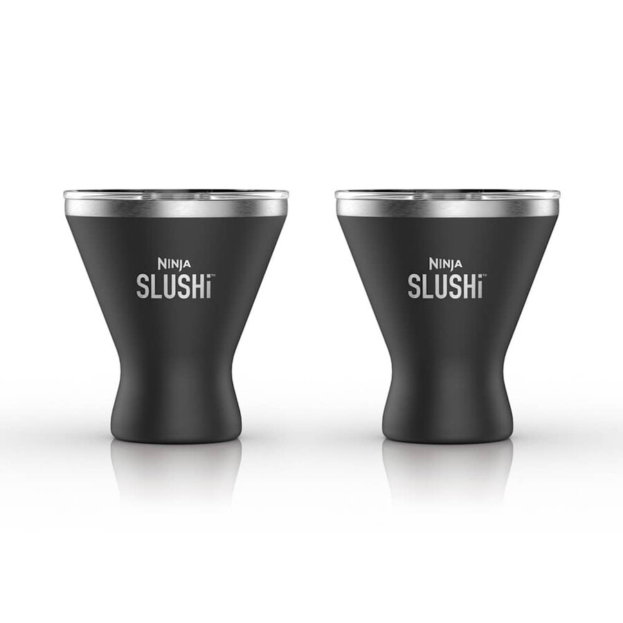 lot de 2 gobelets à cocktail ninja slushi – noir